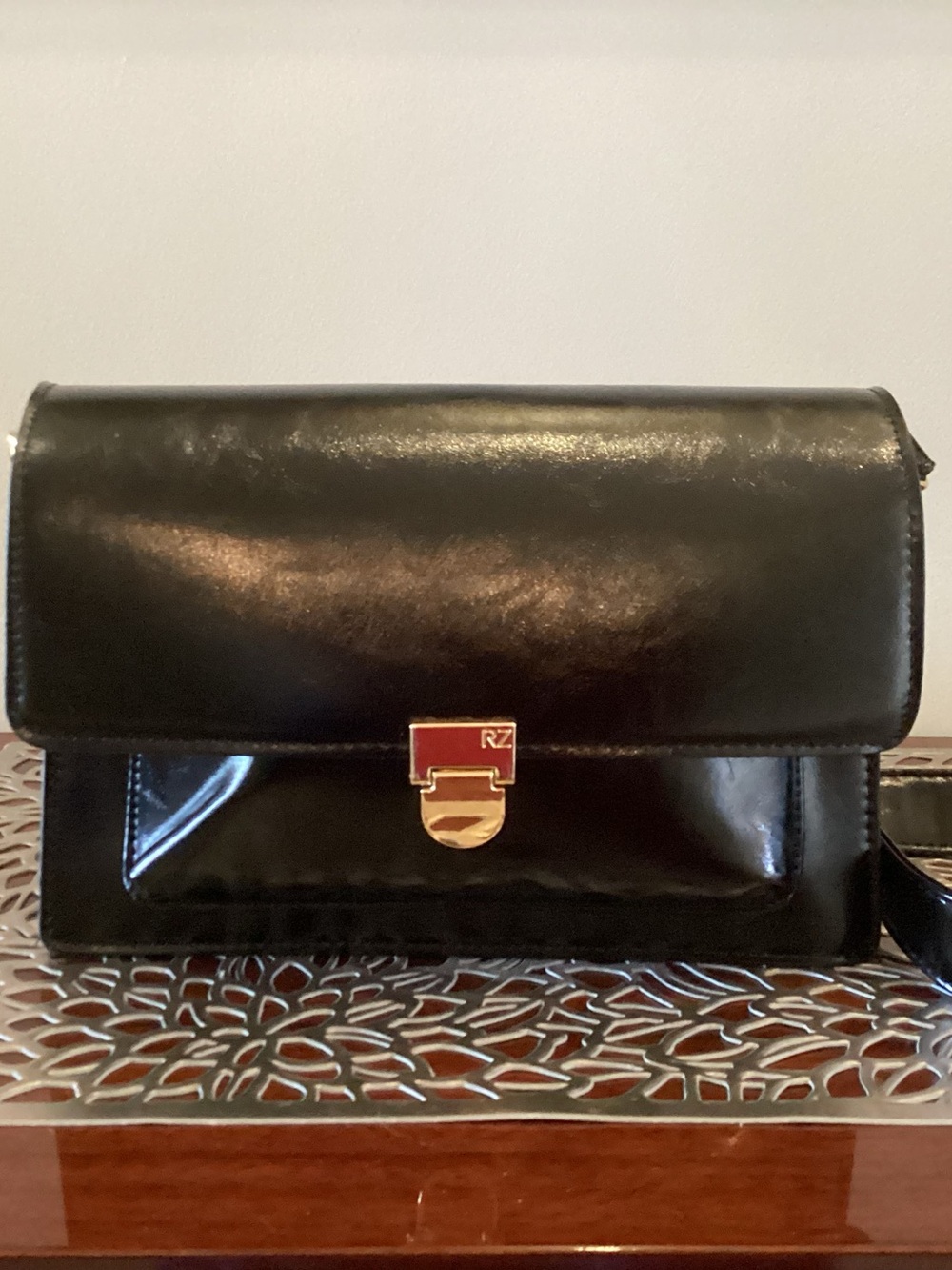 Rachel Zoe Black Crossbody Bag w/bag hook gift set NEW
